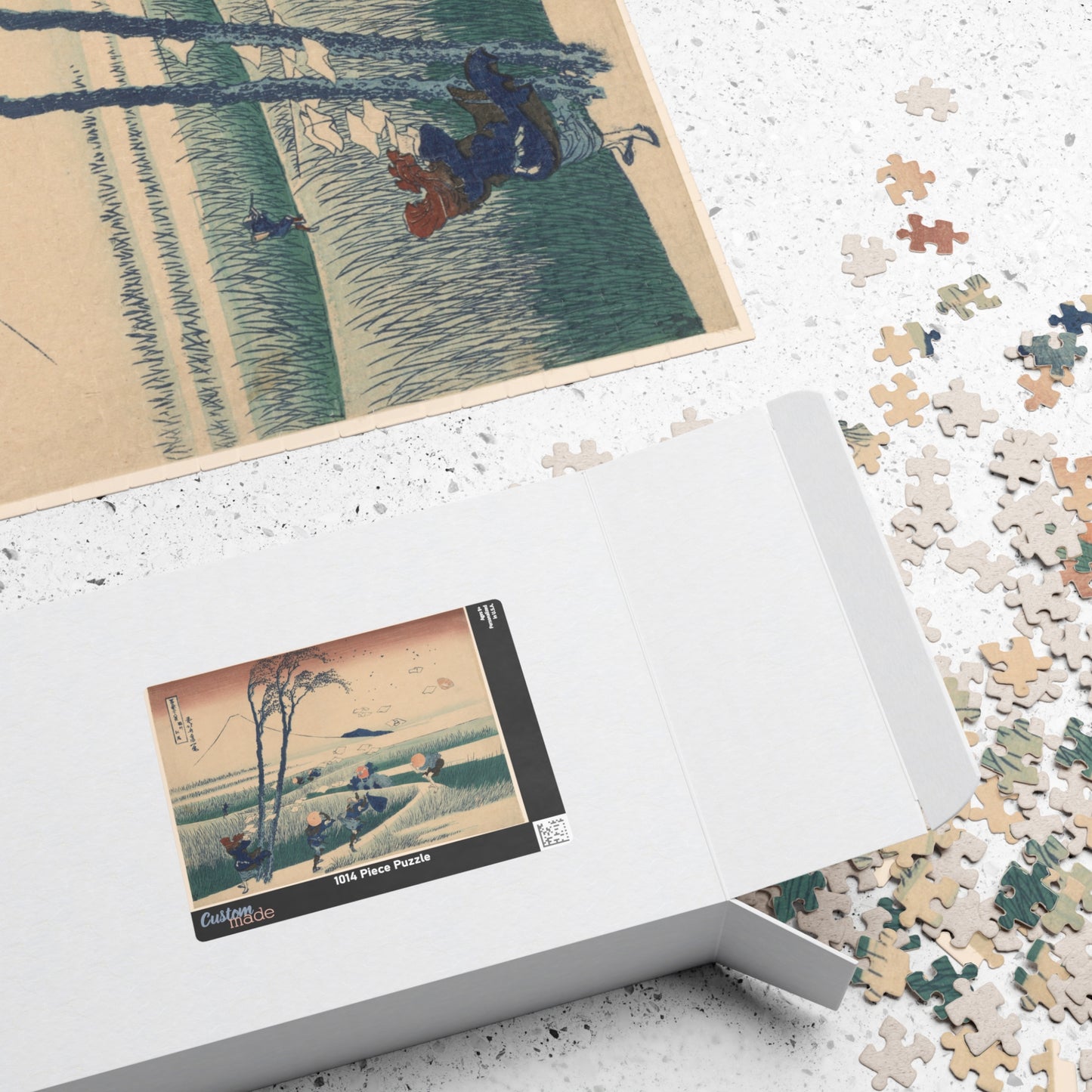 Ukiyo-e Jigsaw Puzzle (1014-piece) : Ejiri in Suruga Province – Katsushika Hokusai (1831) | Thirty-six Views of Mount Fuji / Japanese Art