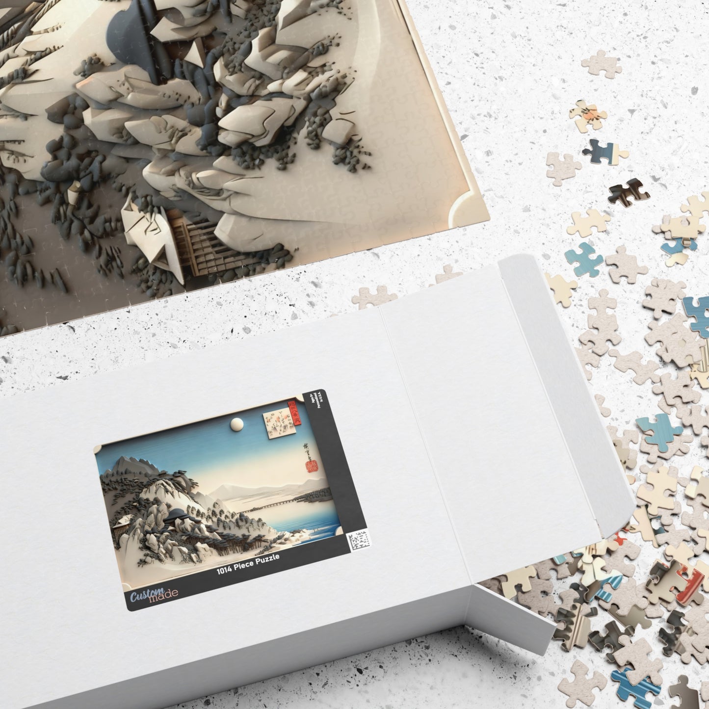 Hiroshige 3D Ukiyo-e Puzzle 1014 Piece, Japanese Edo Art | Autumn Moon at Ishiyama