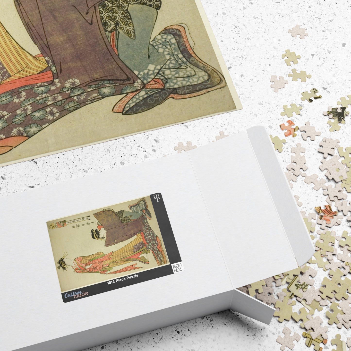 Ukiyo-e Jigsaw Puzzle (1014-piece): “Hour of the Rat — Courtesans Dressing” by Kitagawa Utamaro | Edo Bijin-ga / Kimono Fashion Art
