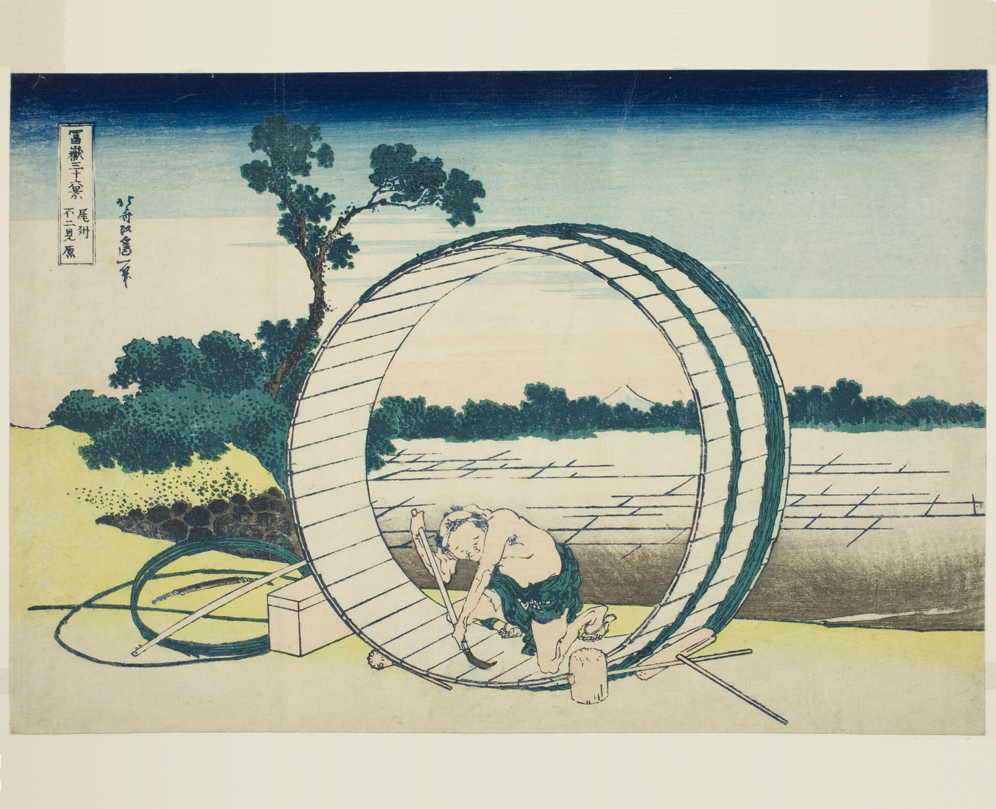 Ukiyo-e Jigsaw Puzzle (252, 520-piece) : Fujimigahara in Owari Province – Katsushika Hokusai (1831) | Thirty-six Views of Mount Fuji / Japanese Art