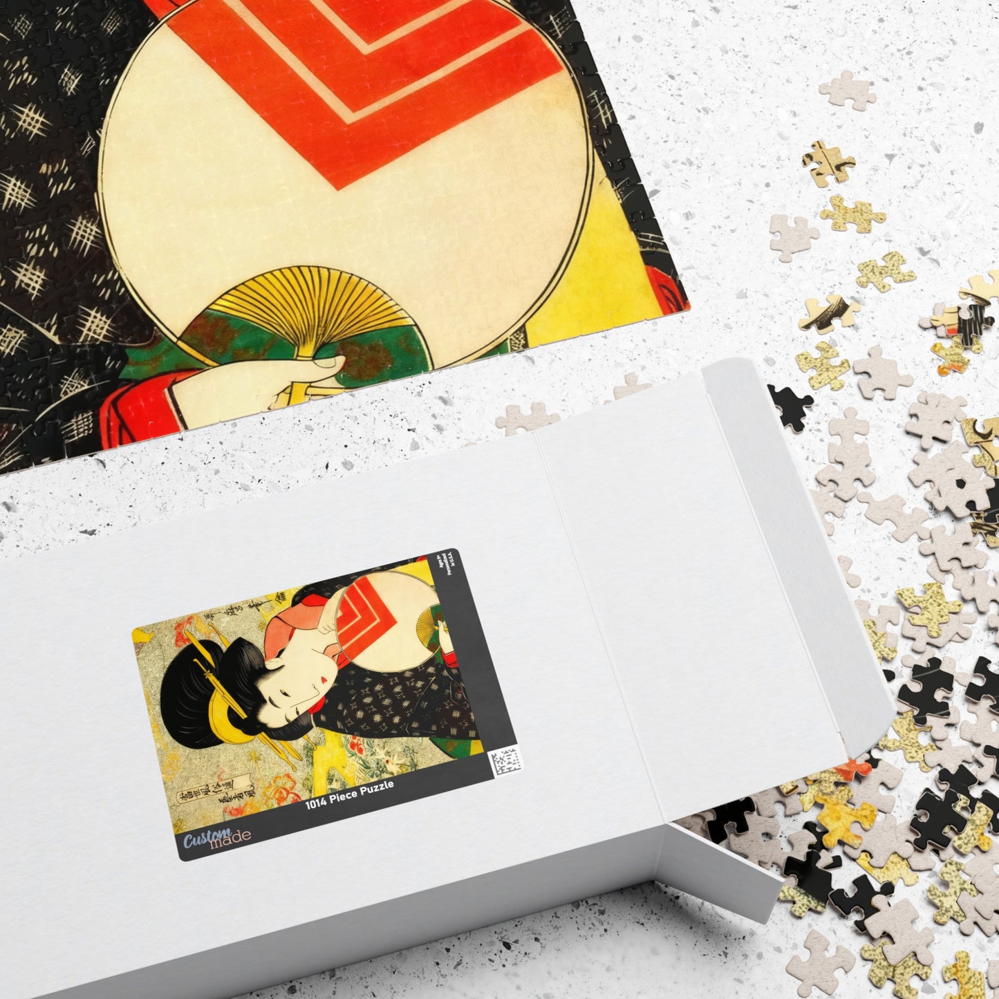 Utamaro Ukiyo-e Puzzle 1014 Piece, Background Variation, Japanese Edo Art | Geisha Style (Geisha Fū)