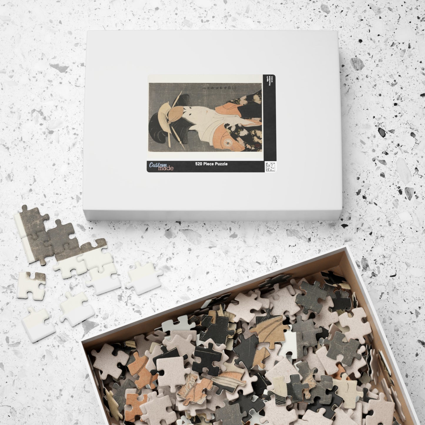 Ukiyo-e Jigsaw Puzzle (252 / 520-piece): Segawa Tomisaburō II as “Yadorigi” – Toshusai Sharaku | Kabuki Bijin-ga / Japanese Art / Edo Portrait