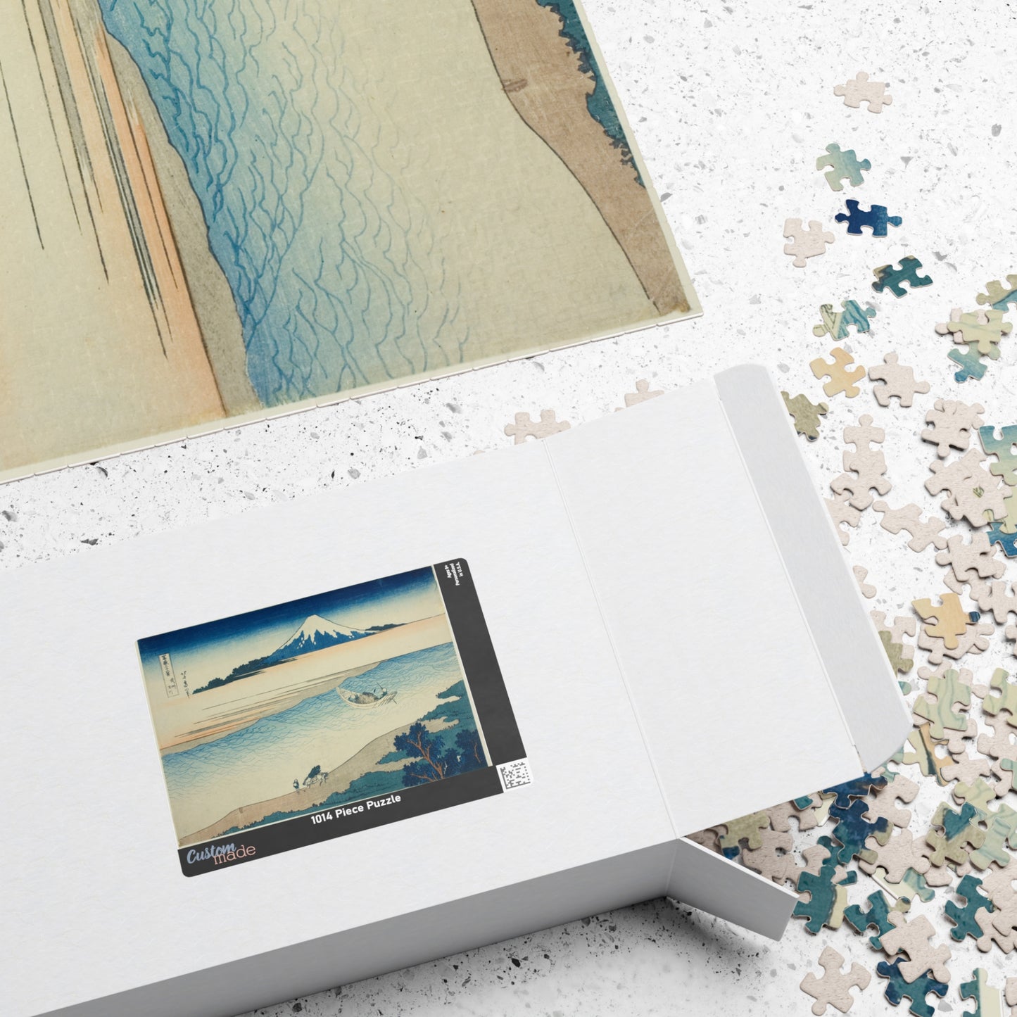 Ukiyo-e Jigsaw Puzzle (1014-piece) : Tama River in Musashi Province – Katsushika Hokusai (1831) | Thirty-six Views of Mount Fuji / Japanese Art