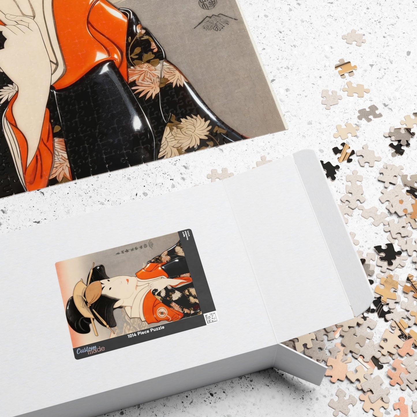 Sharaku Ukiyo-e Puzzle 1014 Pieces, Background Variation, Japanese Edo Art | Segawa Tomisaburō II as “Yadorigi”