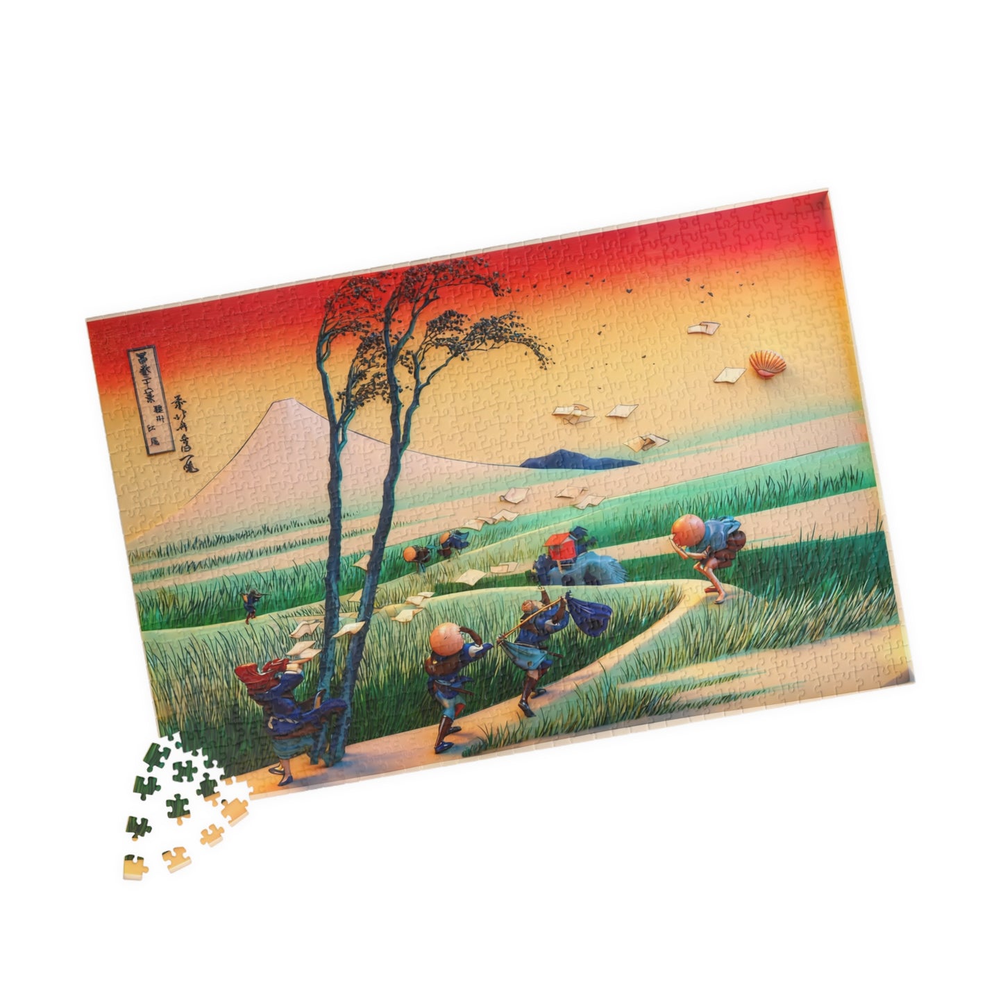 Hokusai 3D Ukiyo-e Puzzle 1014 Piece, Japanese Edo Art | Ejiri in Suruga Province