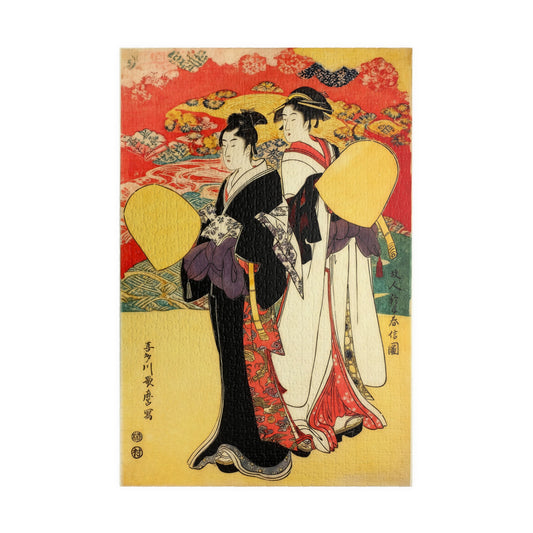 Utamaro Ukiyo-e Puzzle 1014 Piece, Background Variation, Japanese Edo Art | Hōnin Suzuharunobu-zu