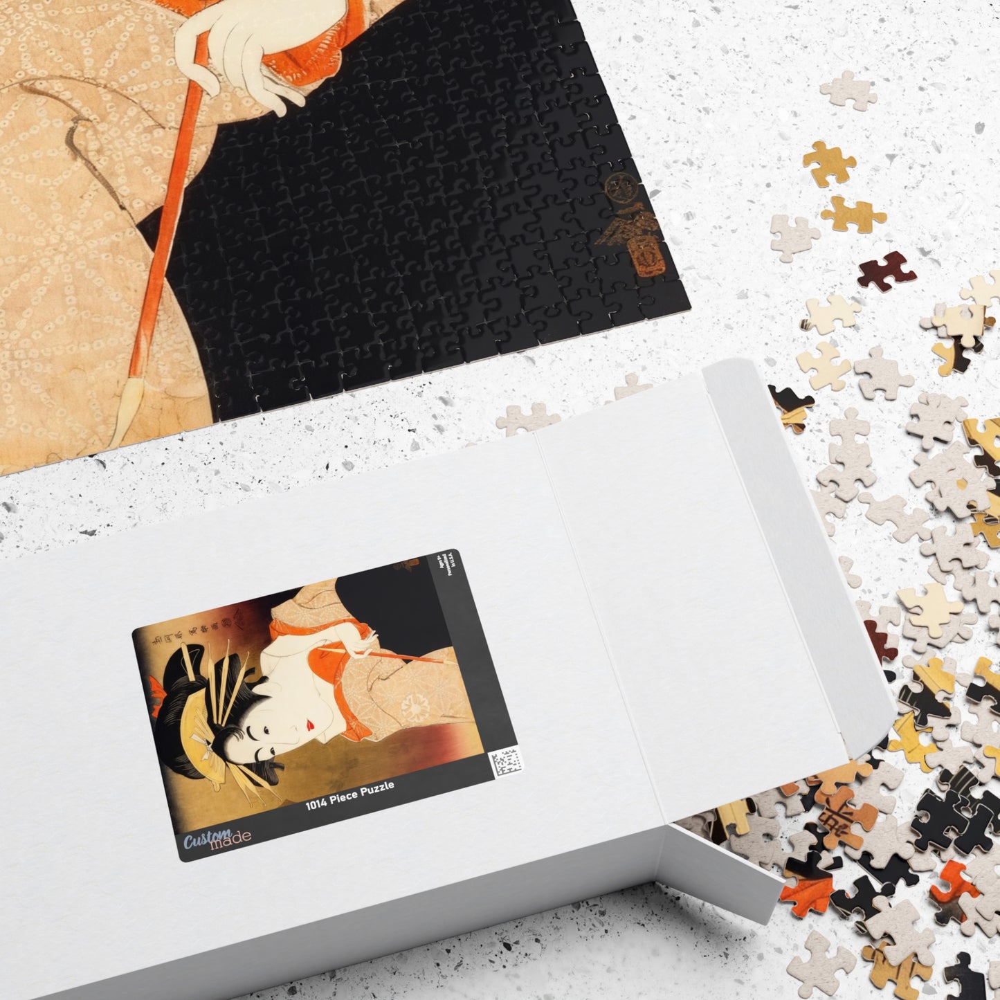 Sharaku Ukiyo-e Puzzle 1014 Pieces, Background Variation, Japanese Edo Art | Matsumoto Yonesaburō as Shinobu