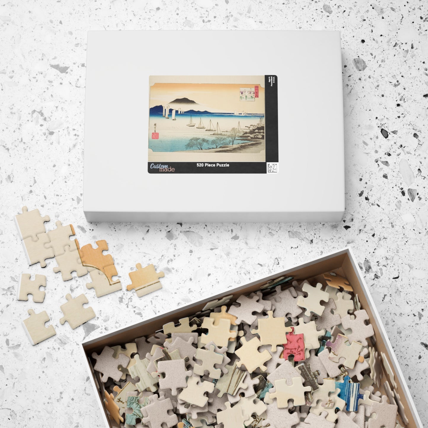 Ukiyo-e Jigsaw Puzzle (252, 520-piece) : Returning Sails at Yabase by Utagawa Hirishige