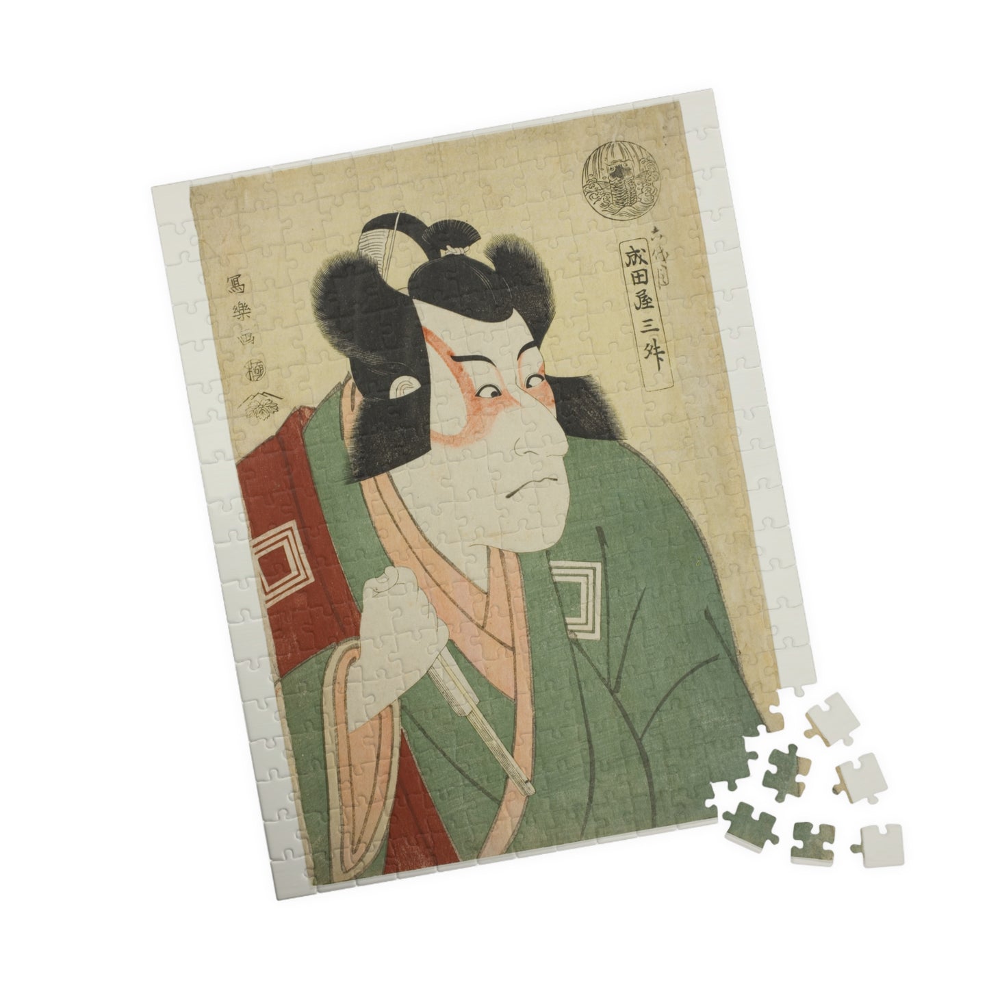 Ukiyo-e Jigsaw Puzzle (252 / 520-piece): Ichikawa Danjūrō VI as Naritaya Sanshō – Tōshūsai Sharaku | Kabuki Actor Portrait / Japanese Masterpiece Art