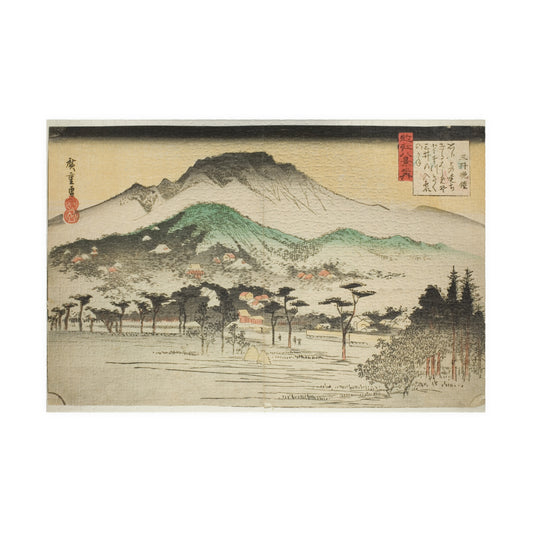 Ukiyo-e Jigsaw Puzzle (1014 pcs) – Evening Bell at Mii Temple, Omi Eight Views – Landscape by Utagawa Hiroshige (1830s)