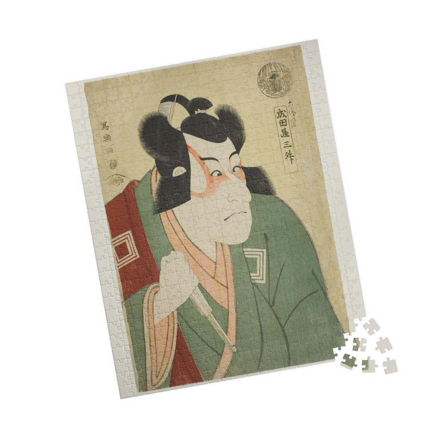 Ukiyo-e Jigsaw Puzzle (252 / 520-piece): Ichikawa Danjūrō VI as Naritaya Sanshō – Tōshūsai Sharaku | Kabuki Actor Portrait / Japanese Masterpiece Art