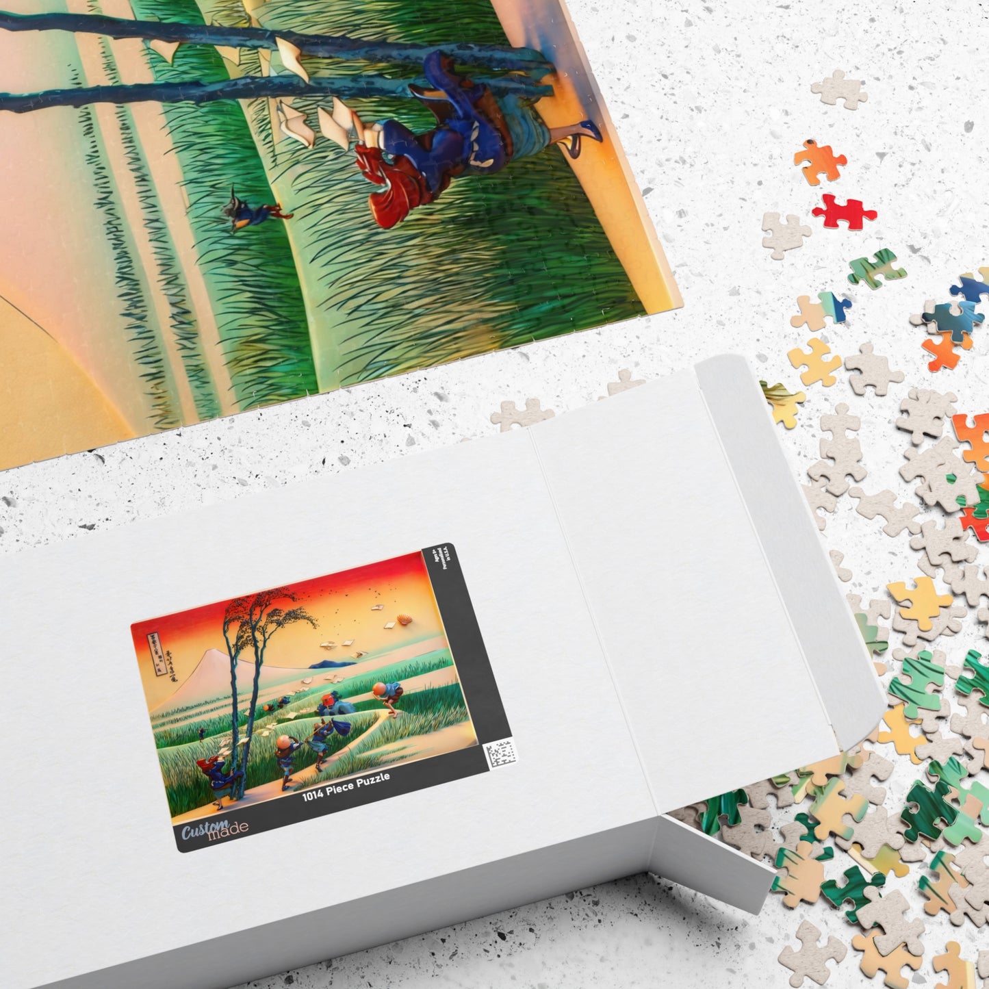 Hokusai 3D Ukiyo-e Puzzle 1014 Piece, Japanese Edo Art | Ejiri in Suruga Province