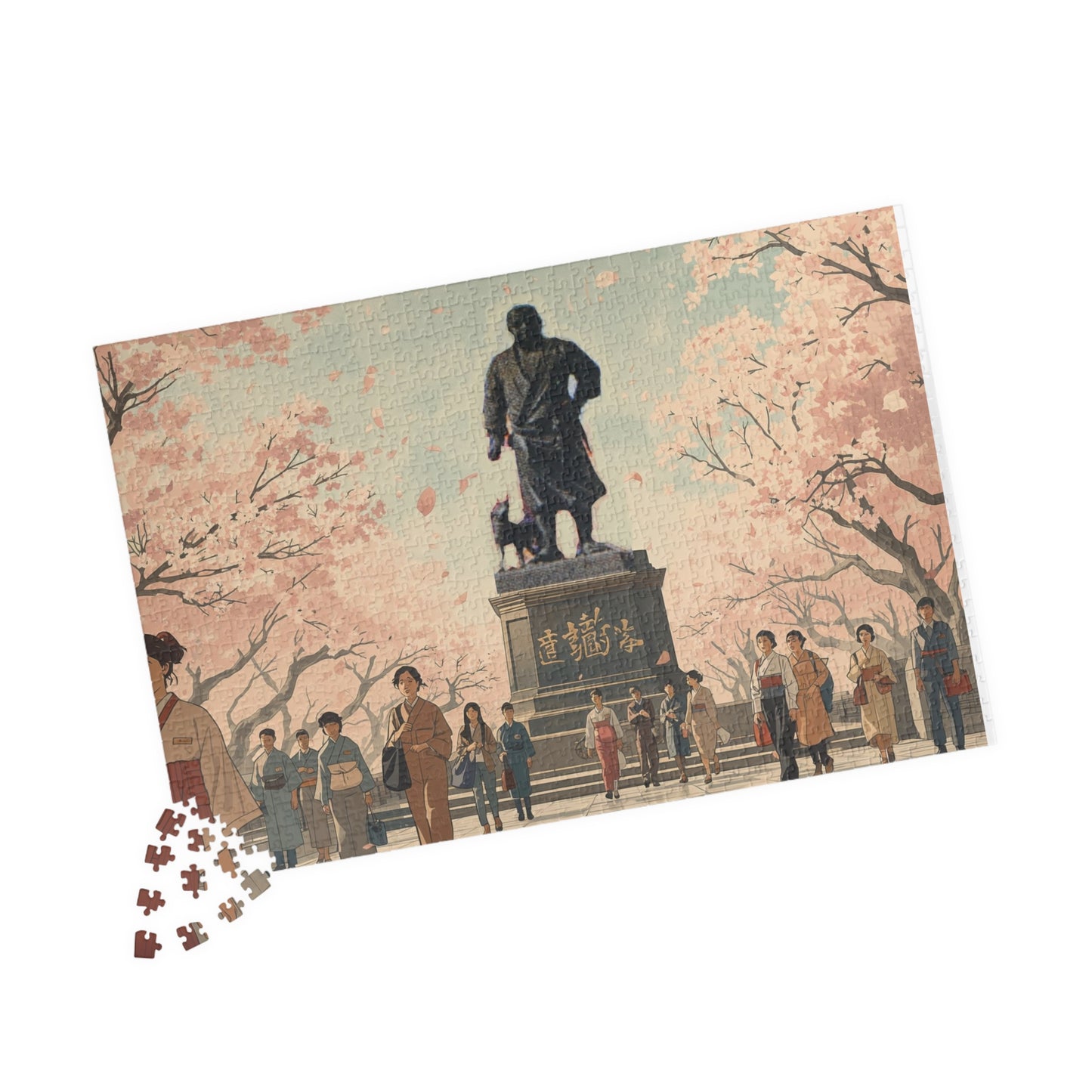 Jigsaw Puzzle (110, 252, 520, 1014-piece) Tokyo: Ueno Park with Saigo Statue