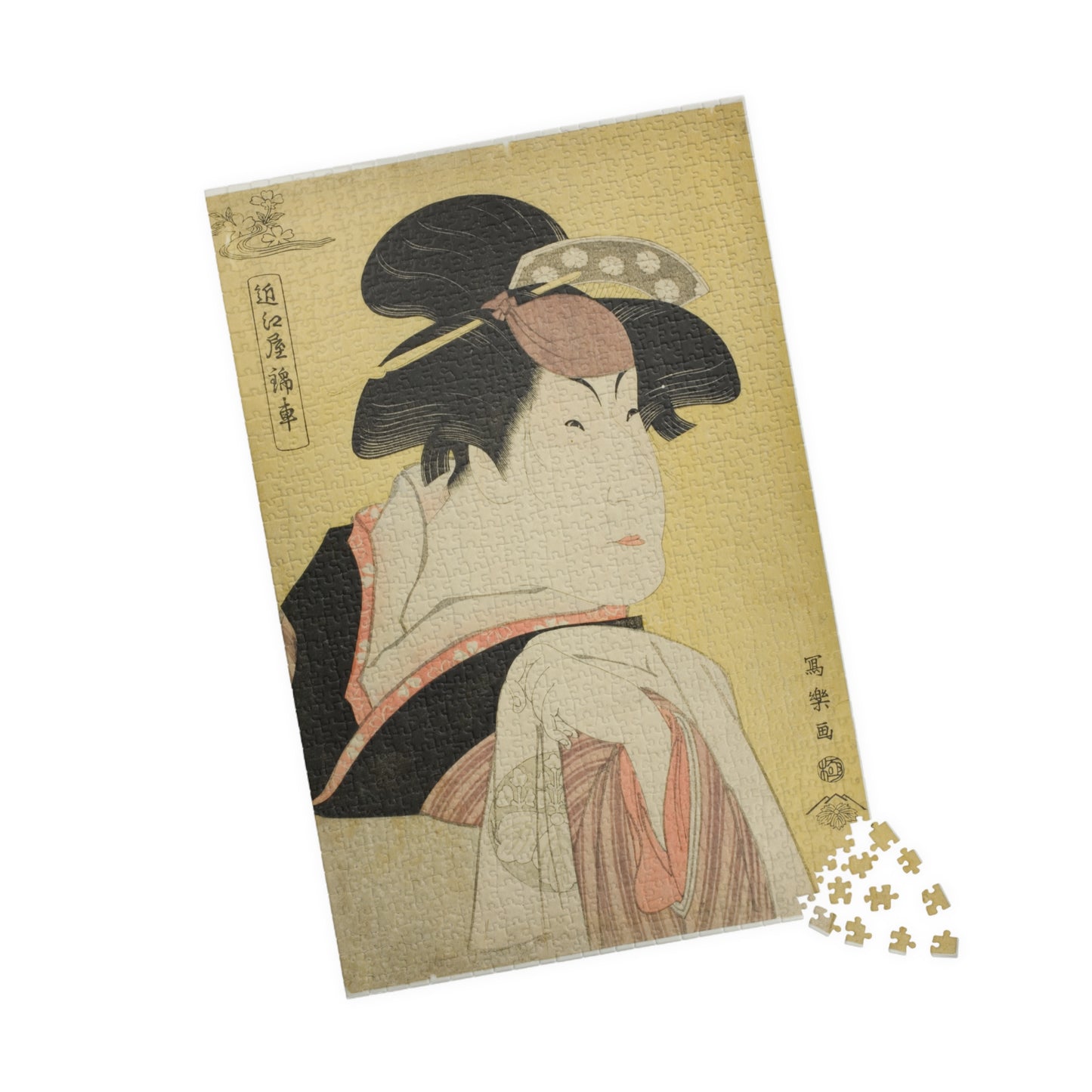 Ukiyo-e Jigsaw Puzzle (1014-piece): Nakayama Tomisaburō I as “Omiya Kinsha” – Toshusai Sharaku | Kabuki Bijin-ga / Edo Portrait Art