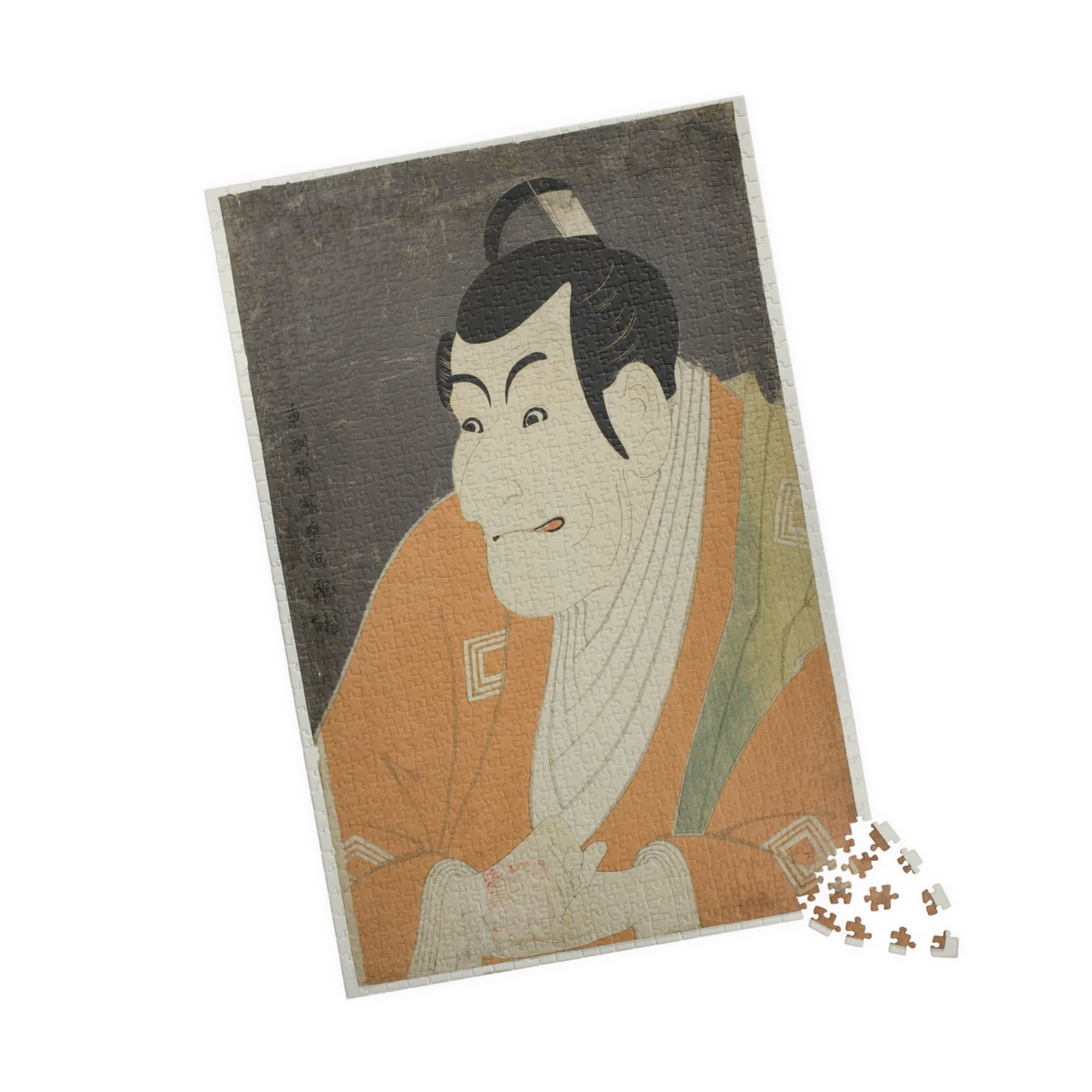 Ukiyo-e Jigsaw Puzzle (1014-piece): Ichikawa Ebizō IV as Takemura Sadanoshin – Toshusai Sharaku | Kabuki Actor Portrait / Edo Ukiyo-e Art