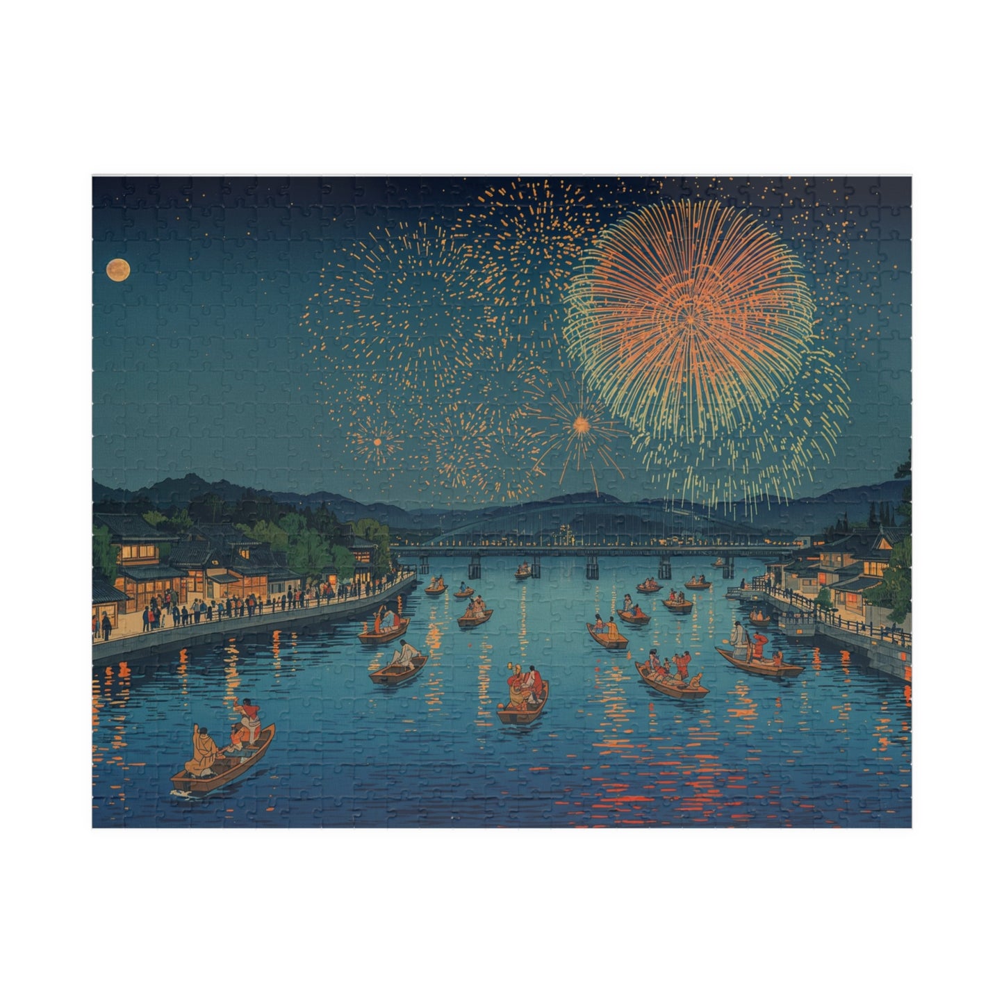Jigsaw Puzzle (110, 252, 520, 1014-piece) Tokyo: Sumida-gawa Hanabi