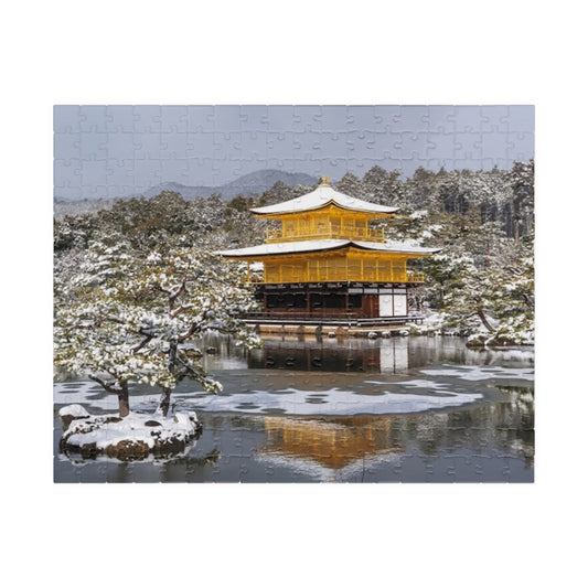 Jigsaw Puzzle (110, 252, 520, 1014-piece) Kyoto: Kinkakuji with Snow
