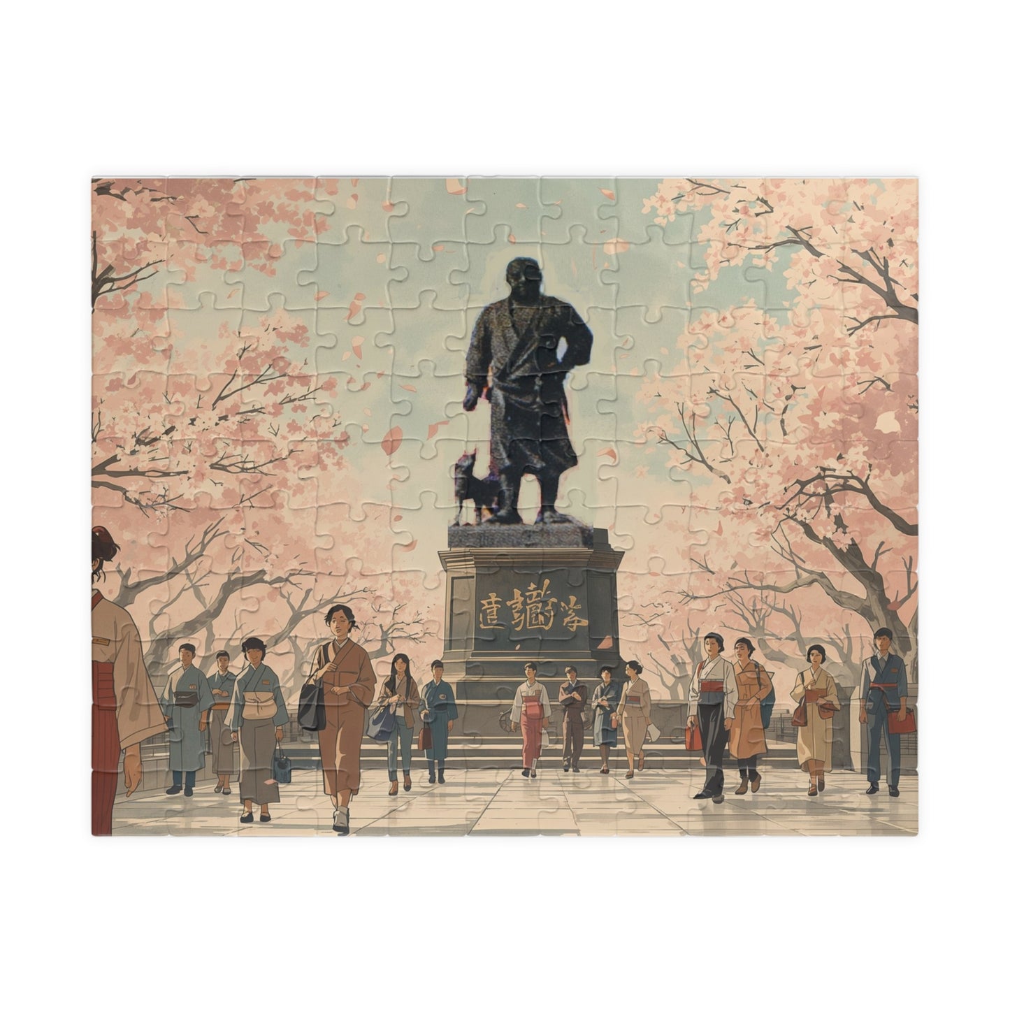 Jigsaw Puzzle (110, 252, 520, 1014-piece) Tokyo: Ueno Park with Saigo Statue