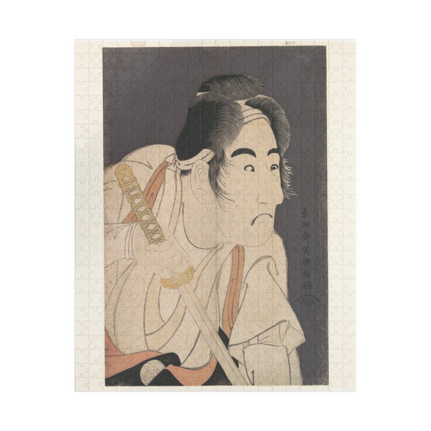 Ukiyo-e Jigsaw Puzzle (252 / 520-piece): Ichikawa Omezō as Sodesuke – Toshusai Sharaku | Kabuki Actor Portrait / Edo Woodblock Art