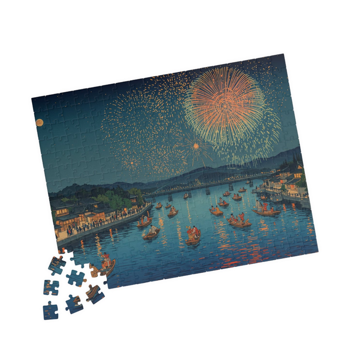 Jigsaw Puzzle (110, 252, 520, 1014-piece) Tokyo: Sumida-gawa Hanabi